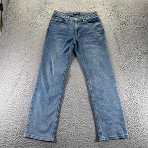 Everything Jeans Womens 28x30 Blue Cotton Denim‎ Straight Faded Stretch Workwear